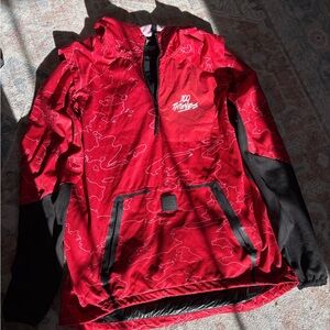 Red and Black windbreaker